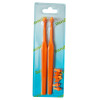 Set of 2 monofilament toothbrushes with 8 interchangeable heads, Orange